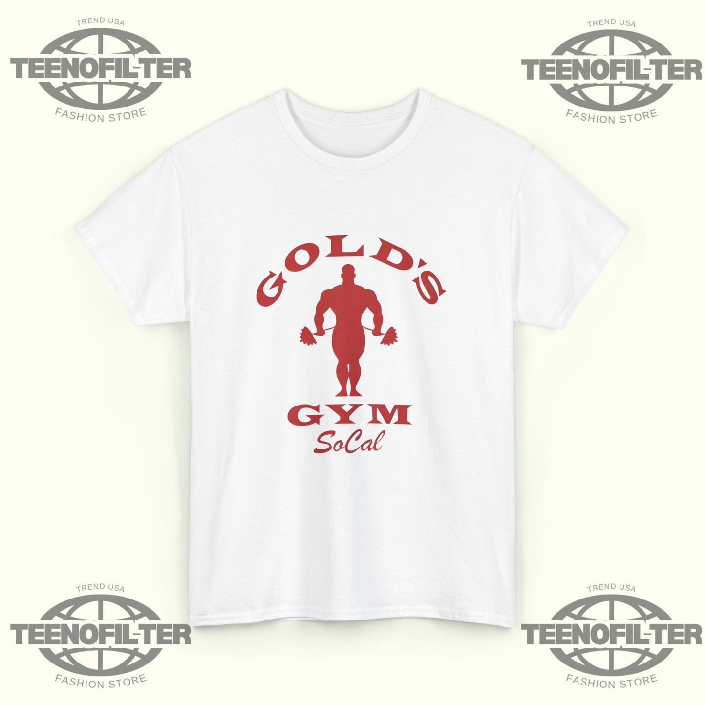 Gold’s Gym SoCal Muscle Era T-Shirt – Golden Age Bodybuilding Power & Classic Southern California Iron Culture - Tee No Filter