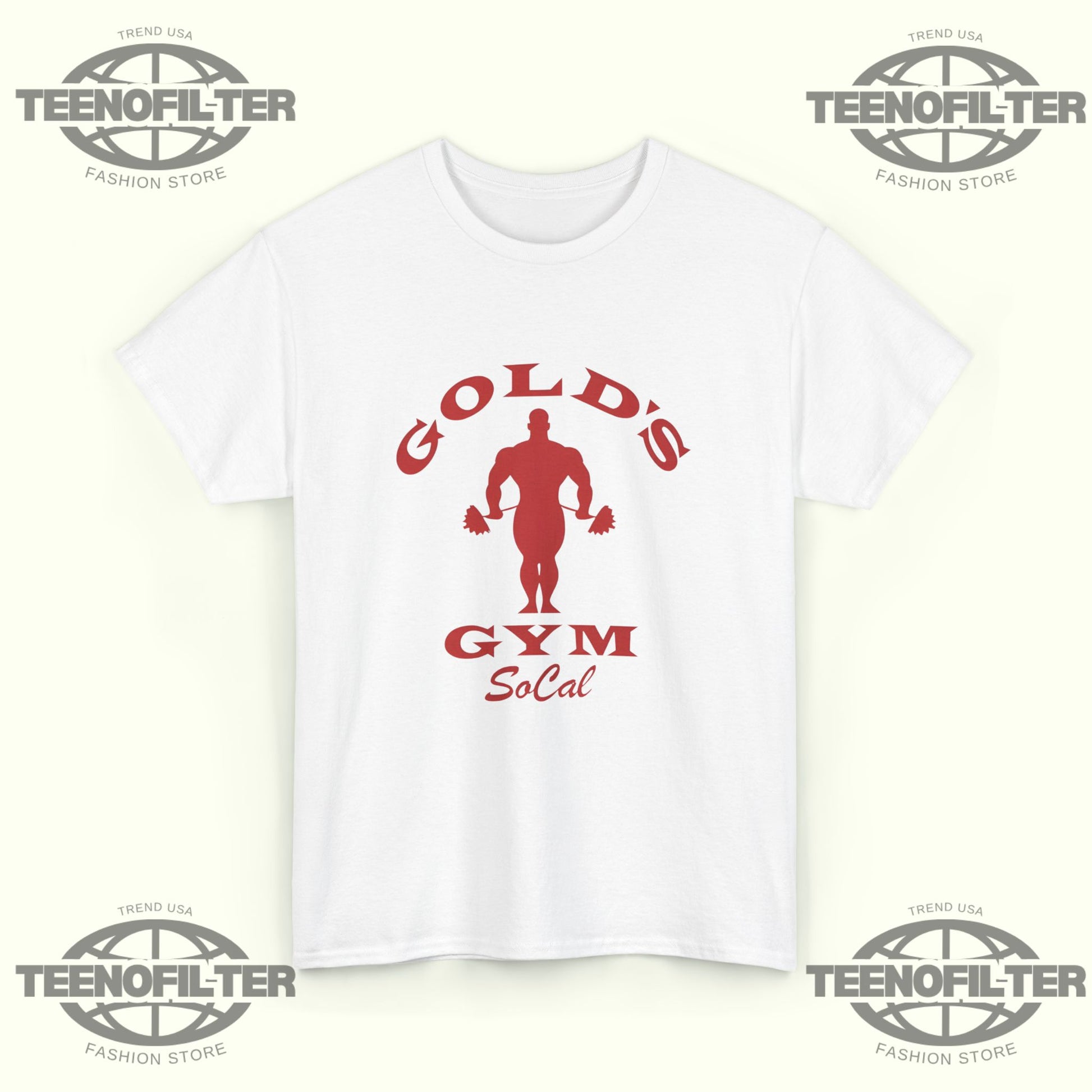 Gold’s Gym SoCal Muscle Era T-Shirt – Golden Age Bodybuilding Power & Classic Southern California Iron Culture - Tee No Filter