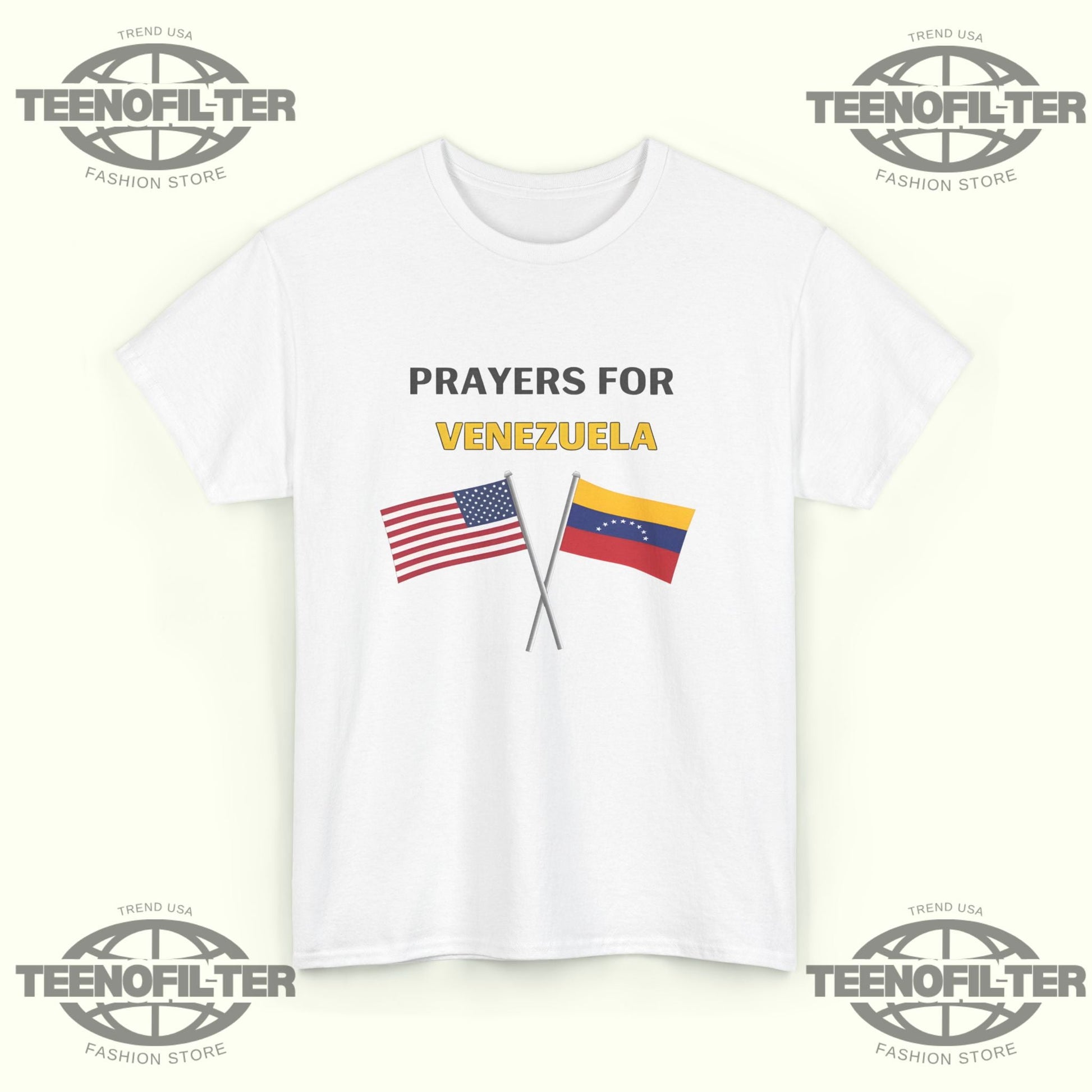 Prayer For Venezuela T-Shirt – No War On Venezuela Printify
