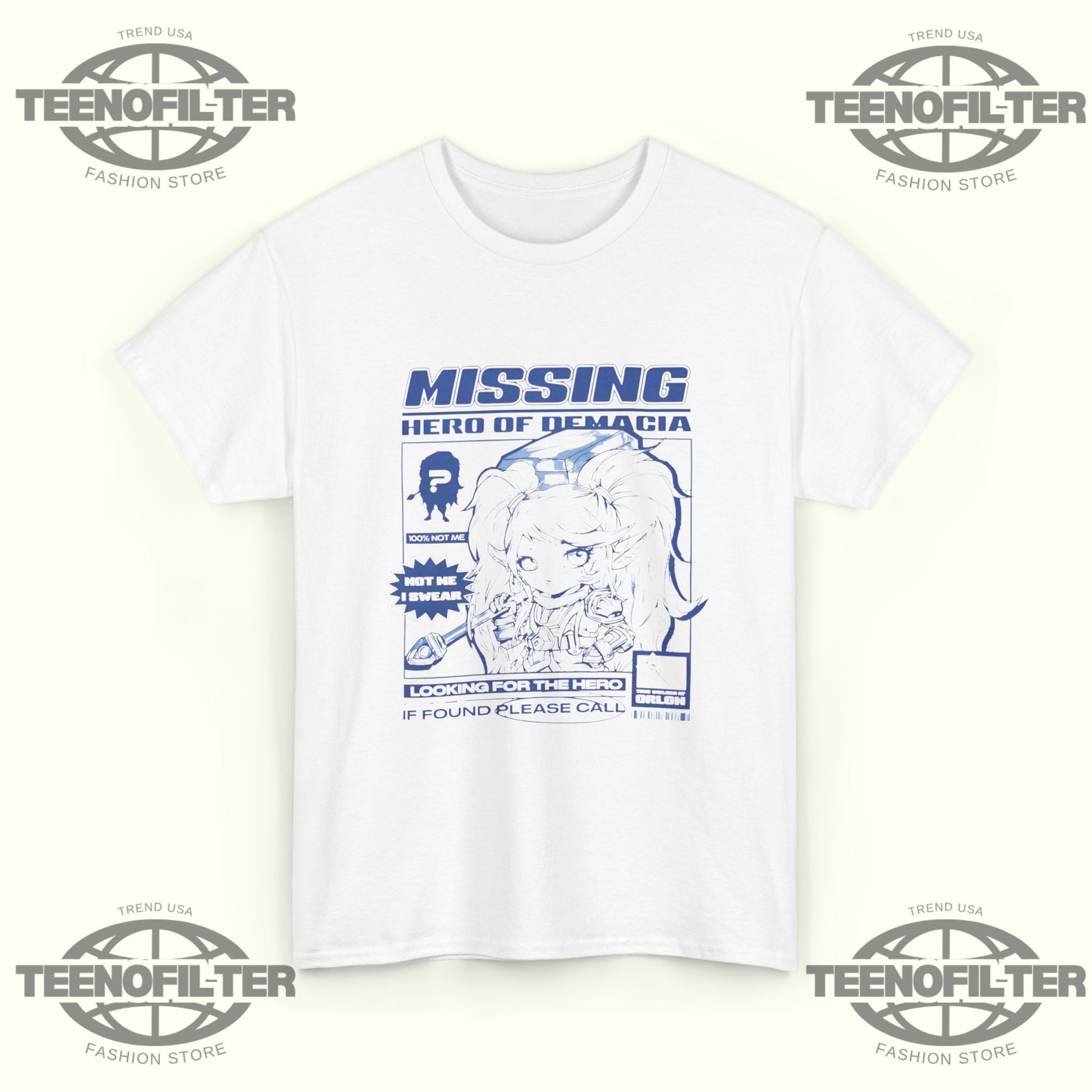 Poppy Missing Hero of Demacia T-Shirt – Manga Style Hammer of Orlon Tribute Tee - Tee No Filter