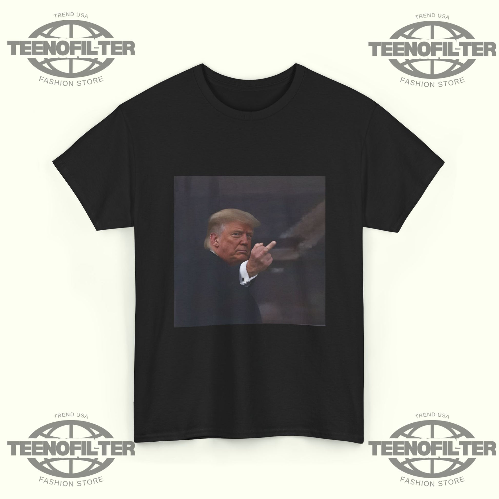 Trump Middle Finger T-Shirt - Tee No Filter