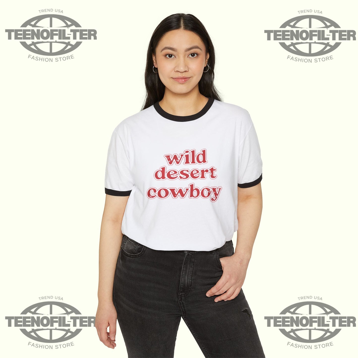 Wild Desert Cowboy Ringer T-Shirt - Tee No Filter
