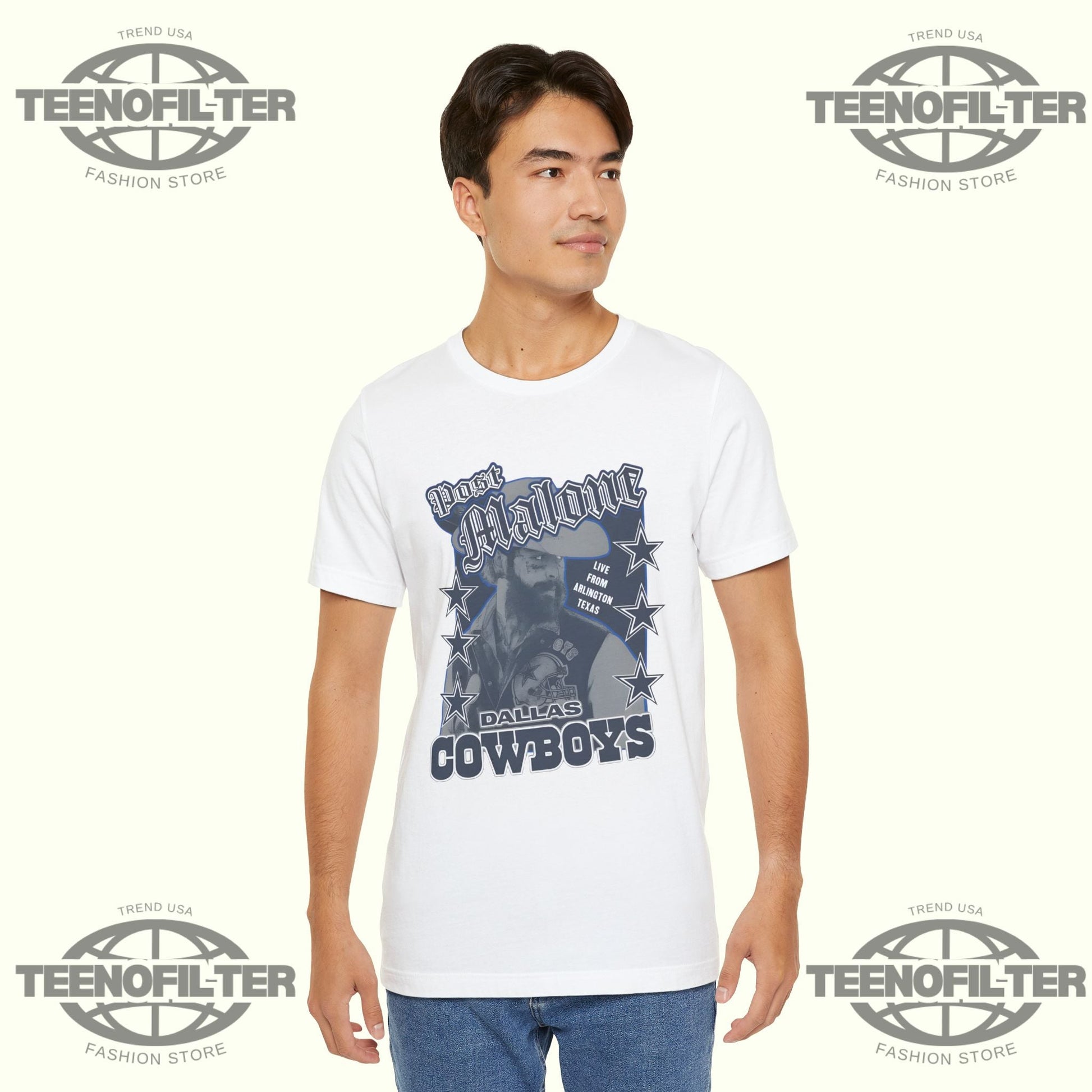 Post Malone Dallas Cowboys T-Shirt Printify