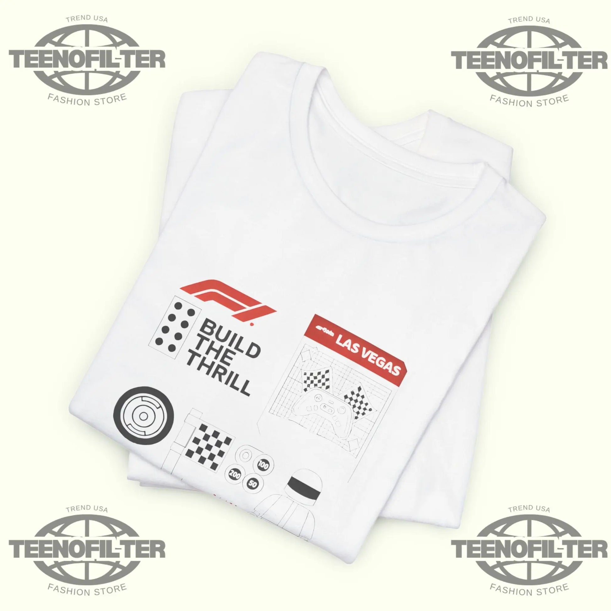Build The Thrill Las Vegas LEGO T-Shirt Printify