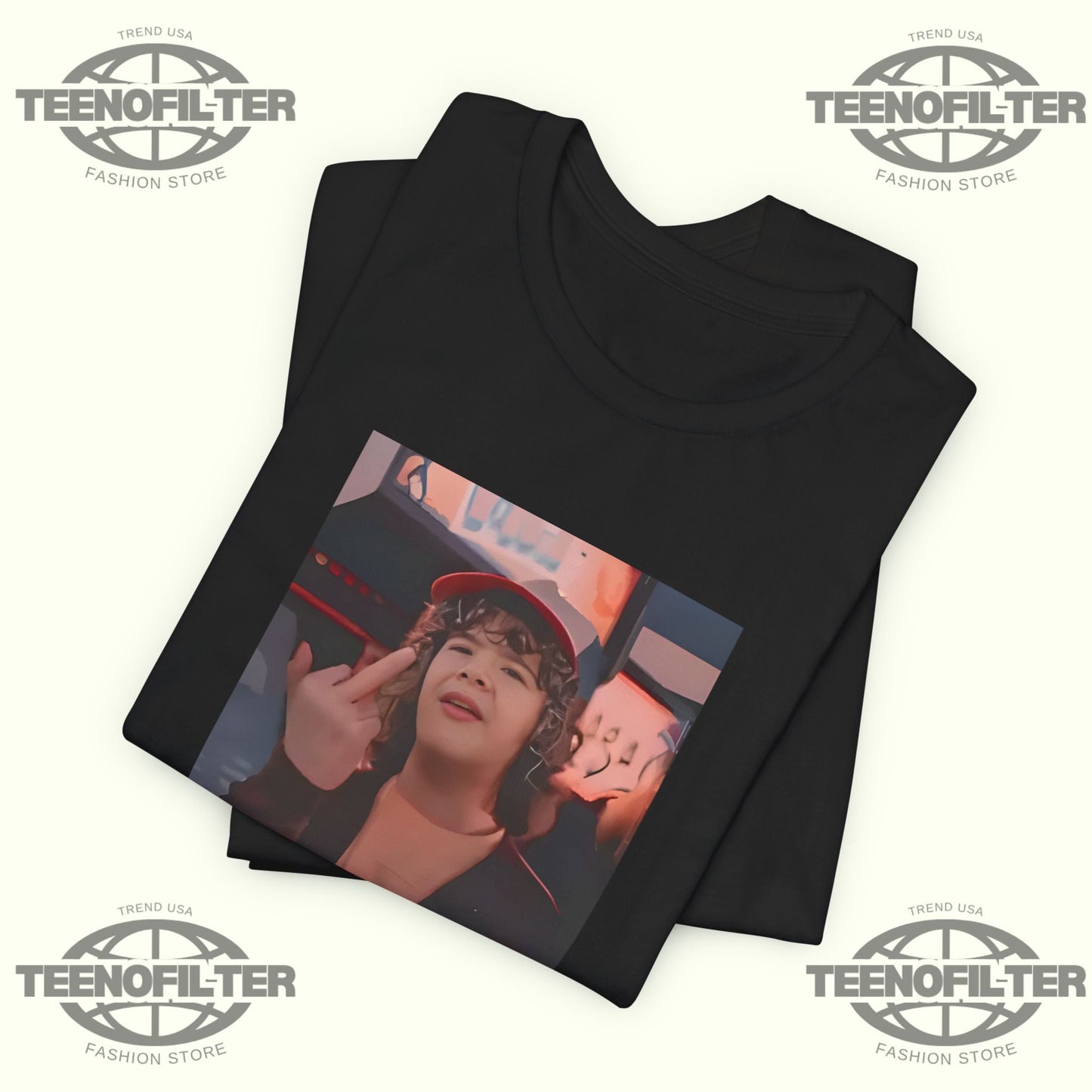 Dustin Henderson Stranger Things Middle Finger T-Shirt Printify