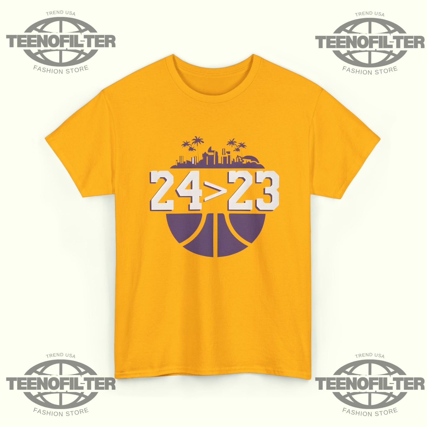 Los Angeles Lakers 24 Over 23 T-Shirt Printify