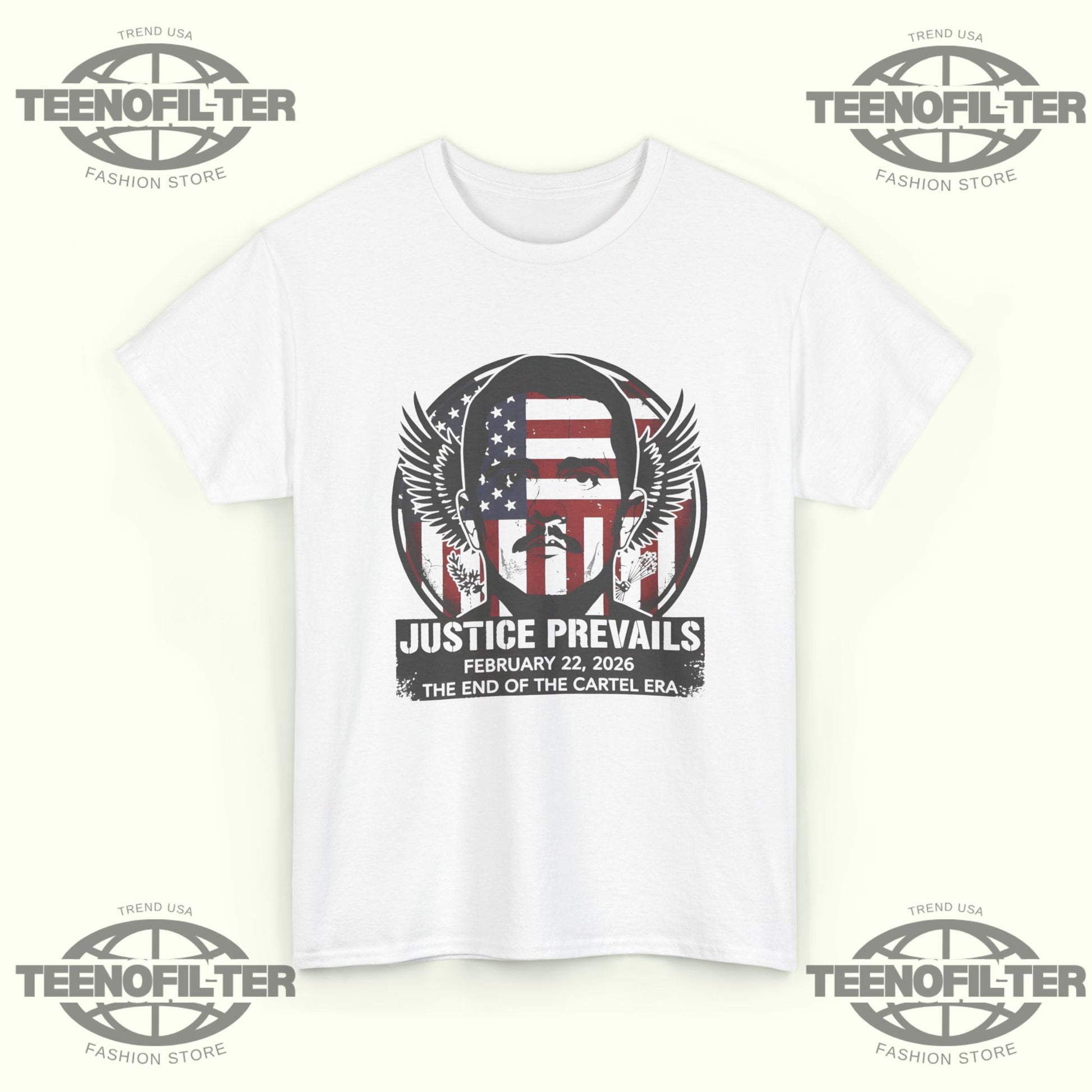 Justice Prevails El Mencho Capture Tribute T-Shirt - Tee No Filter