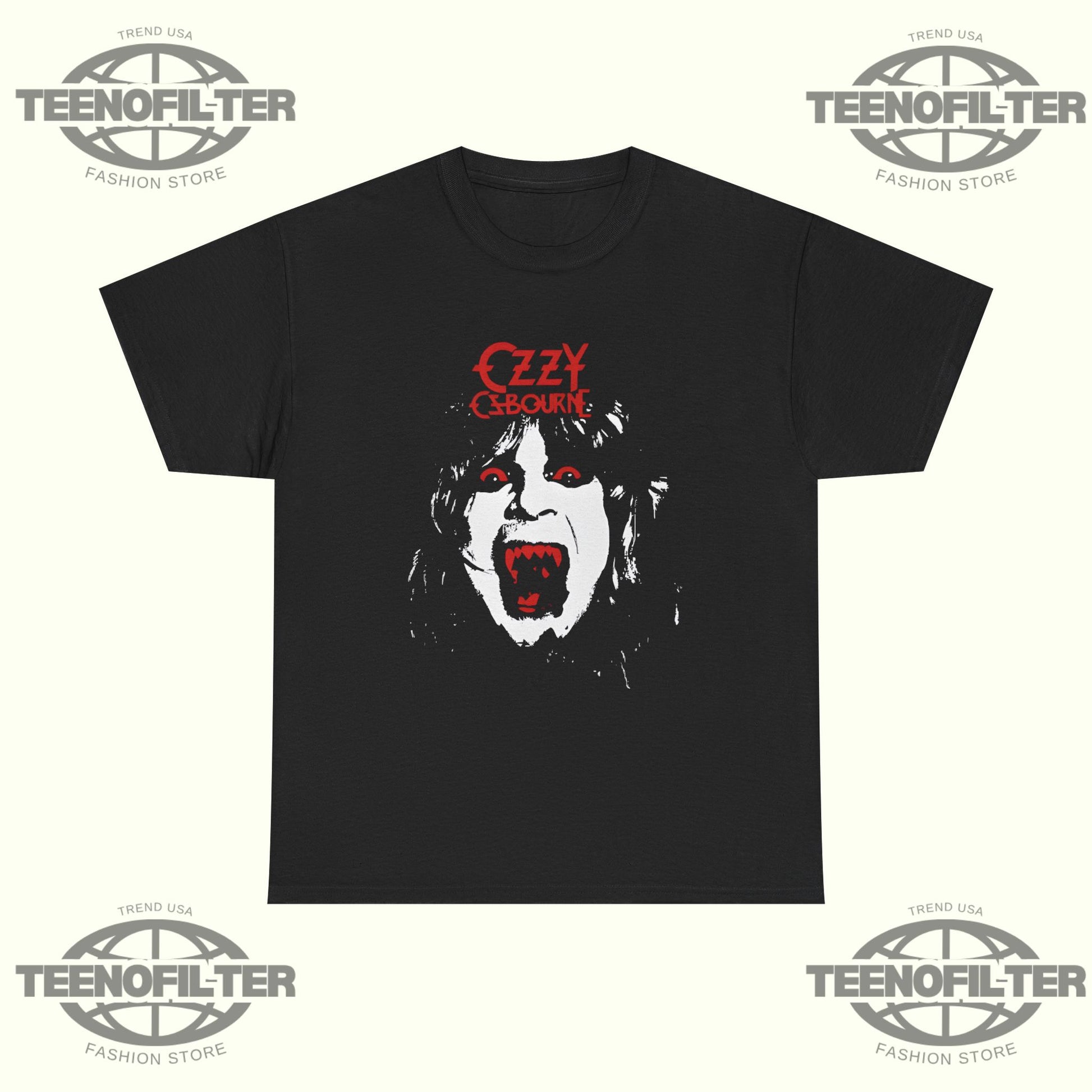 Yungblud x Ozzy Osbourne Vampire Scream T-Shirt – Gothic Rock Legend Punk Chaos Graphic Tee - Tee No Filter