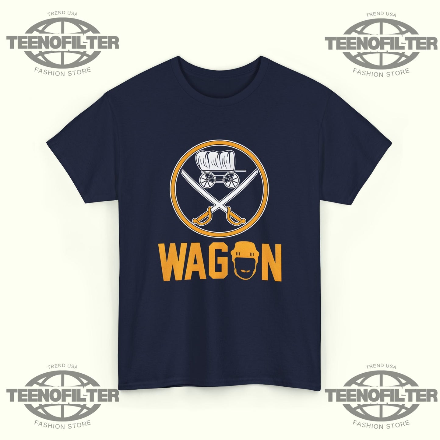 Wagon Buffalo Sabres T-Shirt – Ride the Wagon, Show Your Sabres Pride Printify