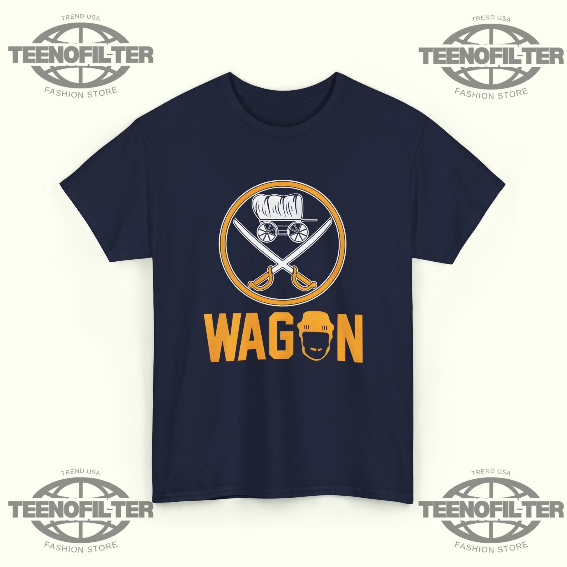 Wagon Buffalo Sabres T-Shirt – Ride the Wagon, Show Your Sabres Pride Printify