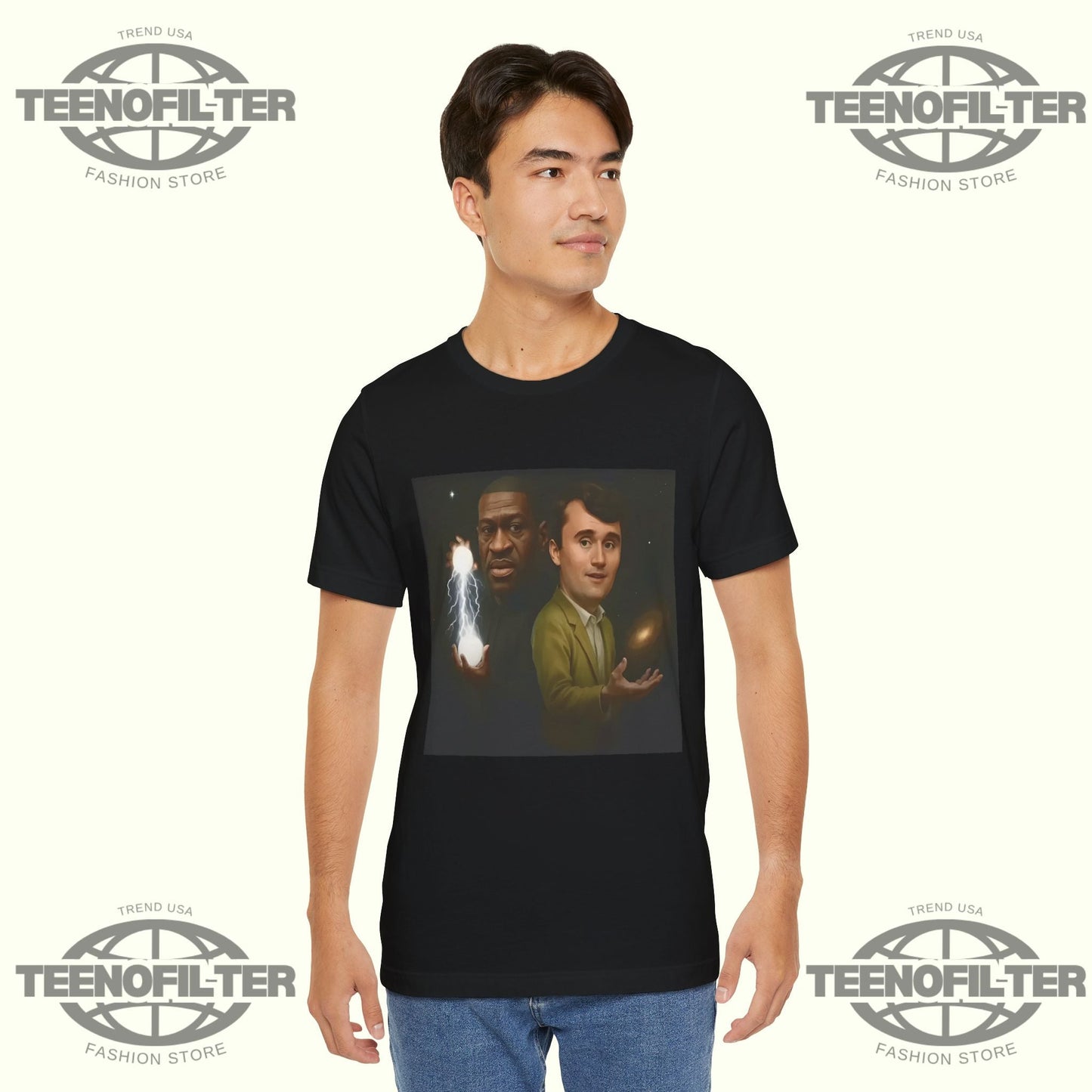 George Floyd And Charlie Kirk Wizard T-Shirt Printify