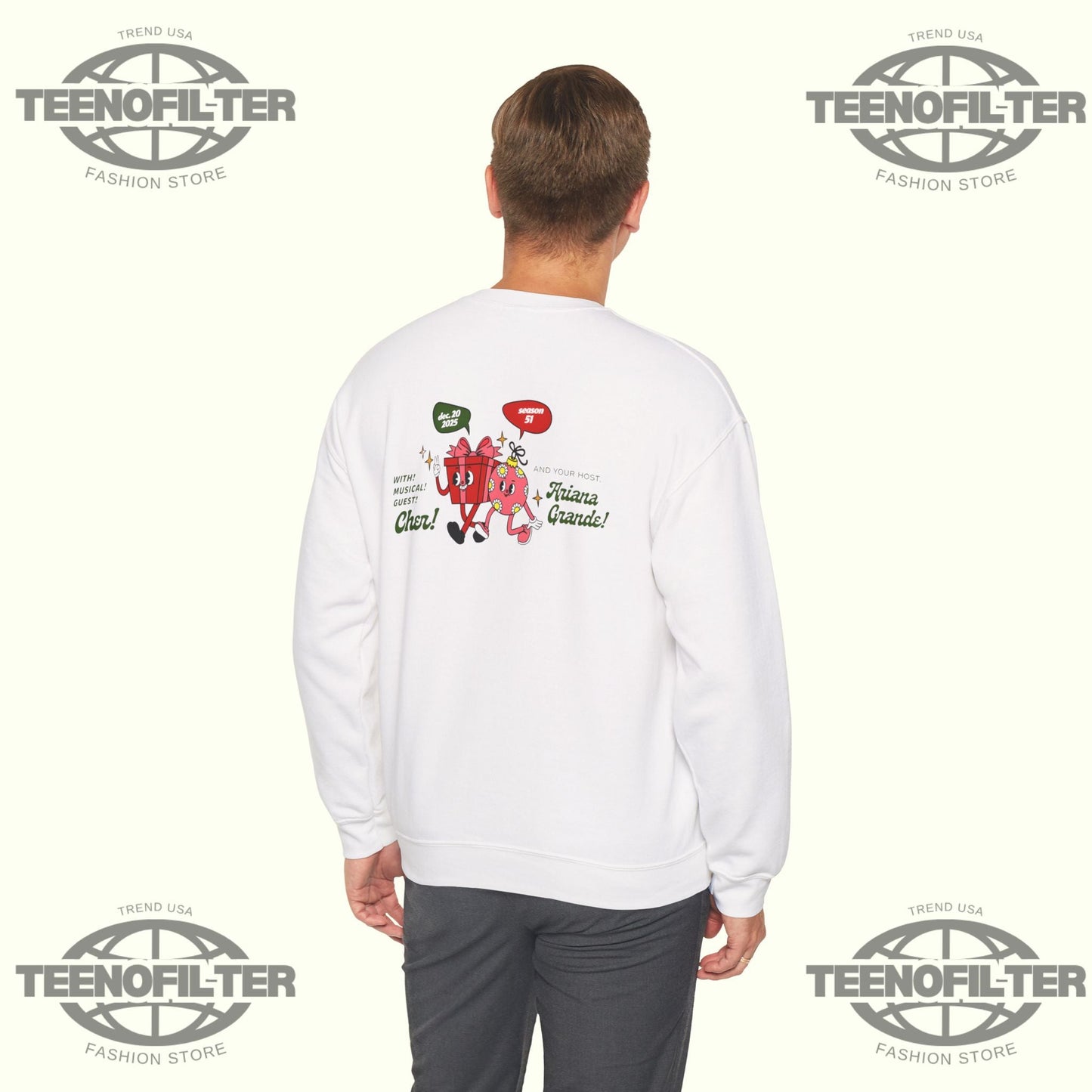 With Musical Guest Cher And Your Host Ariana Grande Sweatshirt Printify