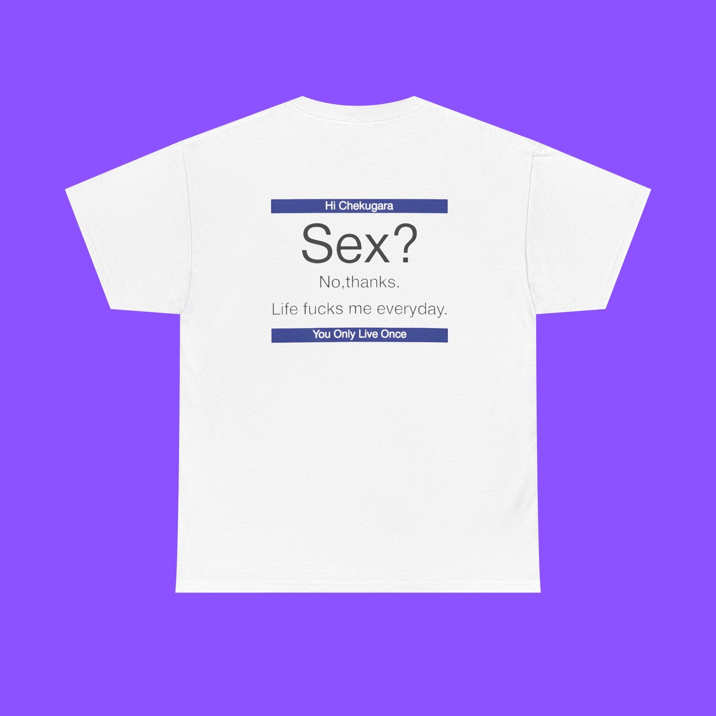 Sex No Thanks Life Fucks Me Everyday Back Shirt