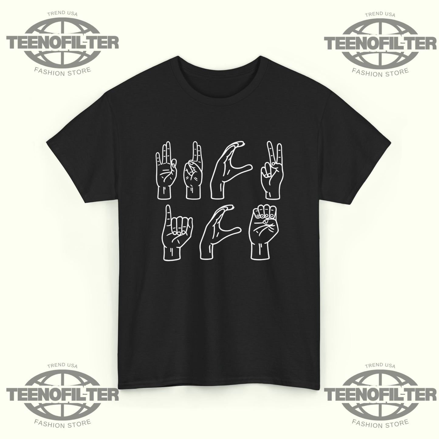 Hand Sign Language Fuck ICE T-Shirt - Tee No Filter