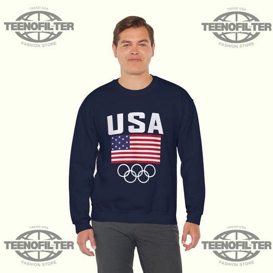 USA Olympic White House Visit Sweatshirt – Team USA Champions Edition Patriotic Crewneck - Tee No Filter