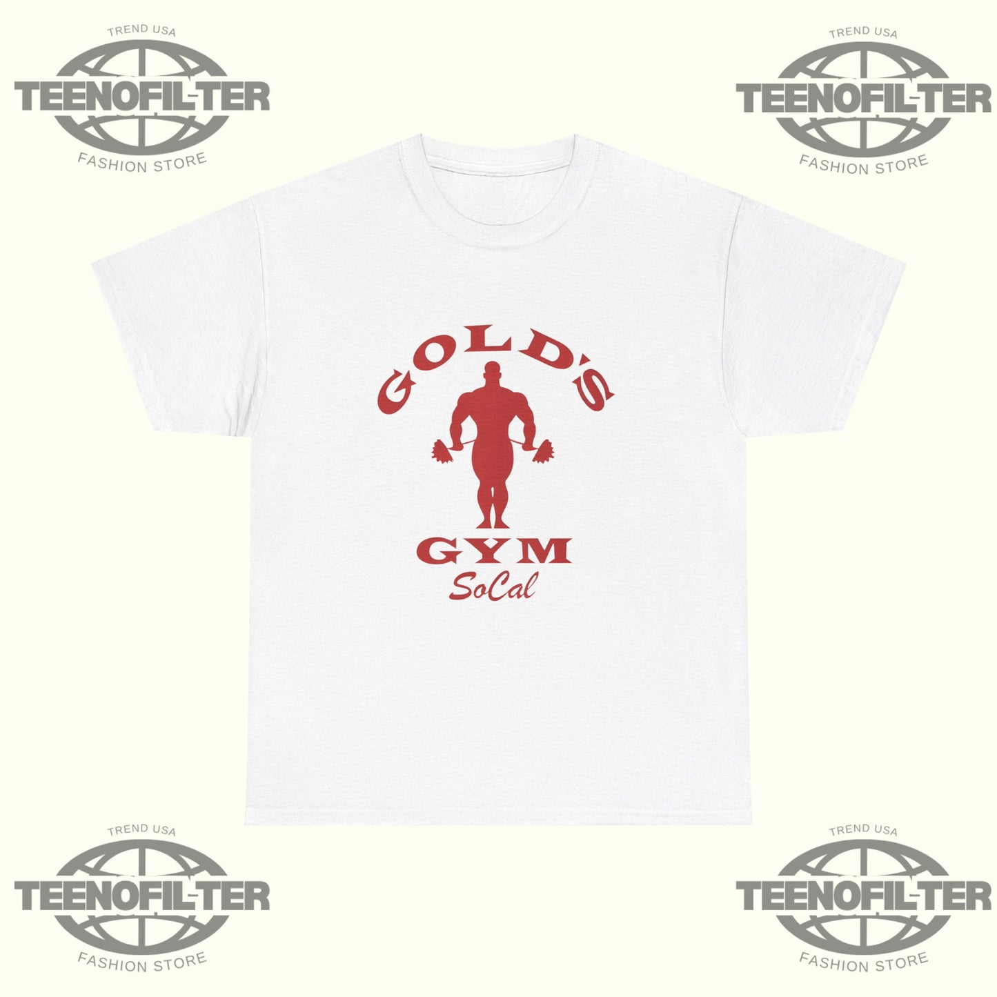 Gold’s Gym SoCal Muscle Era T-Shirt – Golden Age Bodybuilding Power & Classic Southern California Iron Culture - Tee No Filter