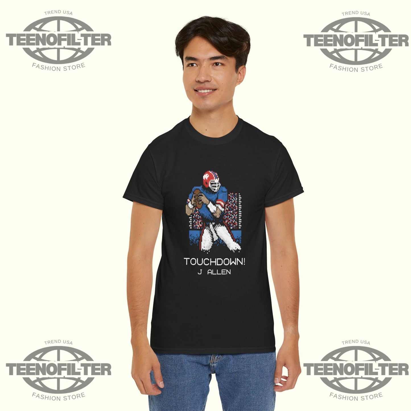 Most Valuable Pixels Touchdown J Allen T-Shirt – Viral Pixel Art Tribute to a Buffalo Bills Icon Printify