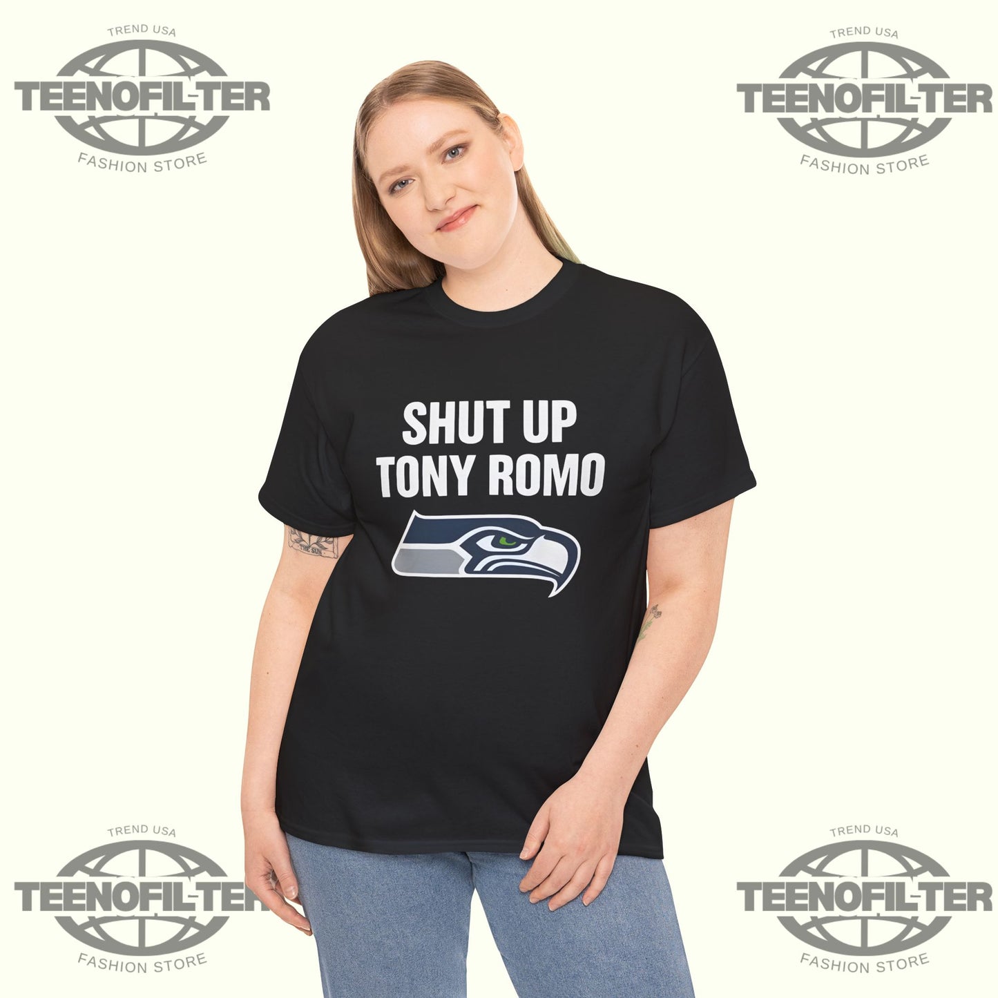Shut Up Tony Romo Seahawks T-Shirt - Tee No Filter
