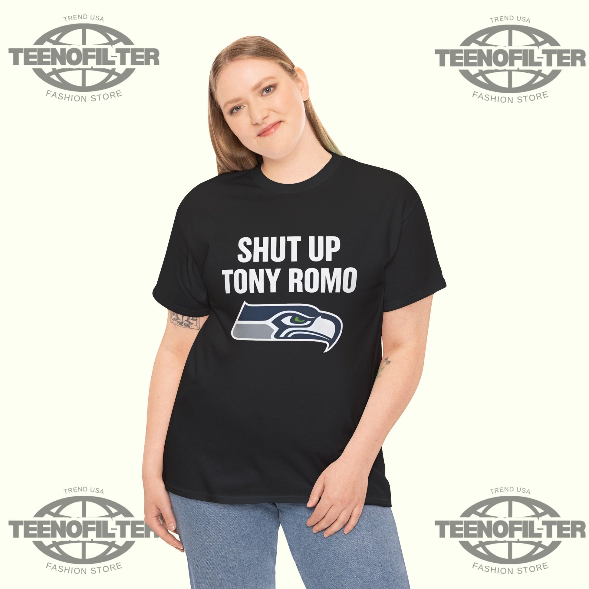 Shut Up Tony Romo Seahawks T-Shirt - Tee No Filter