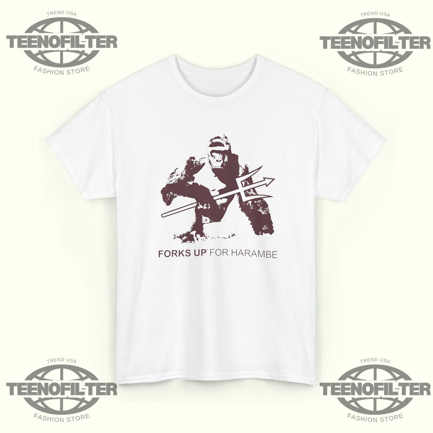 Forks Up For Harambe T-Shirt - Tee No Filter