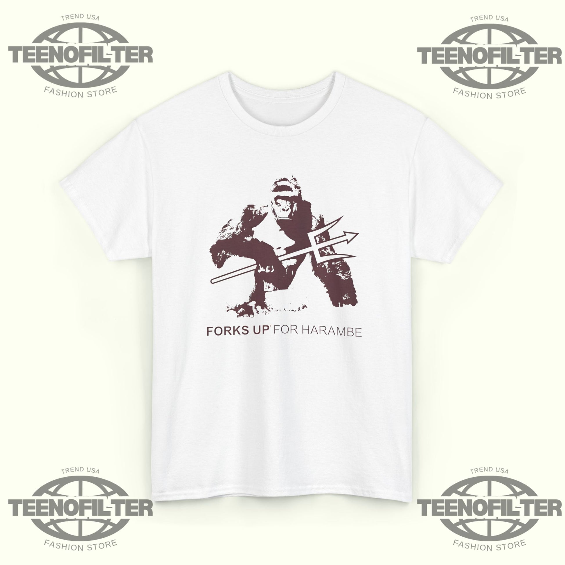 Forks Up For Harambe T-Shirt - Tee No Filter