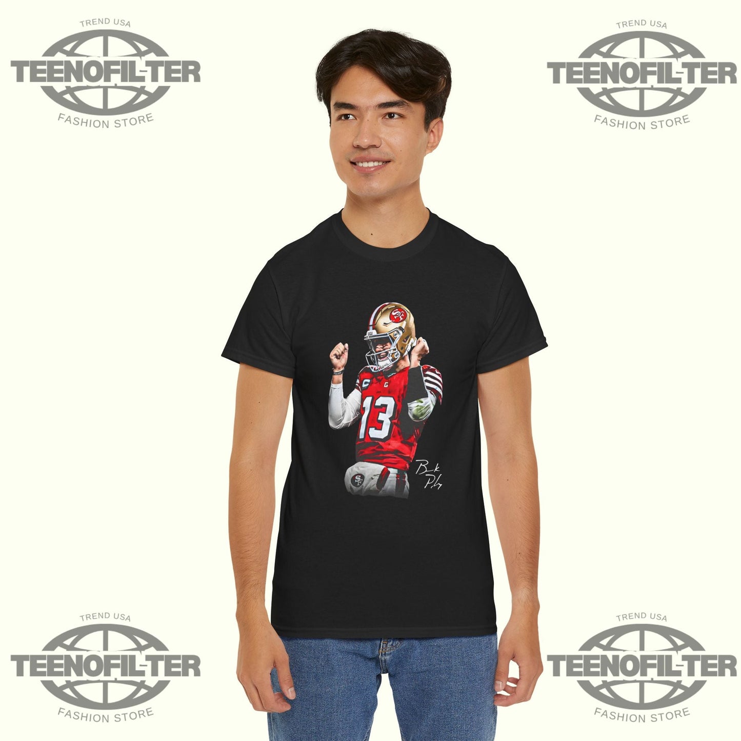 Brock Purdy Dougie T-Shirt – Viral 49ers Fan Tee Inspired by Brock Purdy’s Iconic Swagger Printify