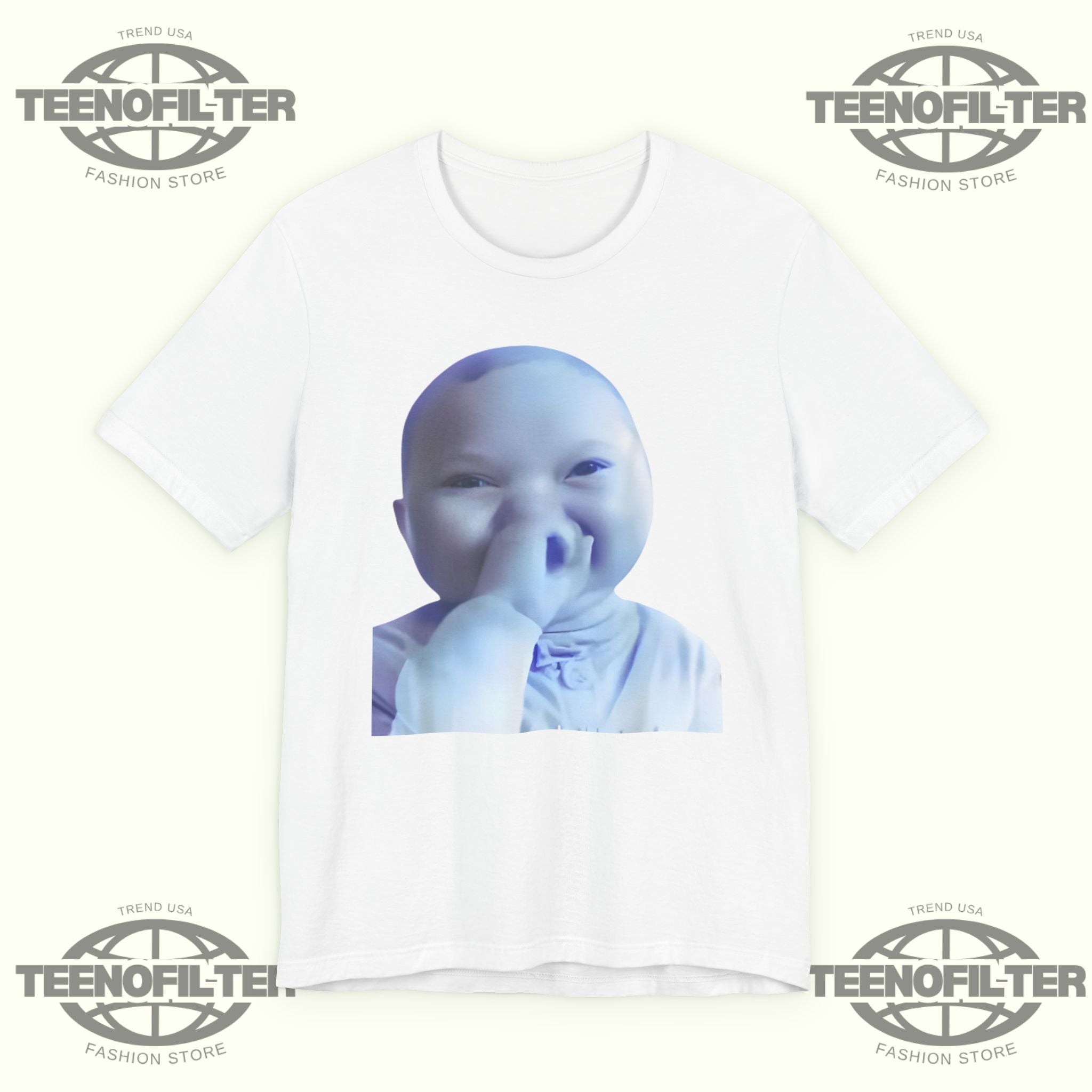AI Baby Holding Laugh Meme Viral Trend T-Shirt