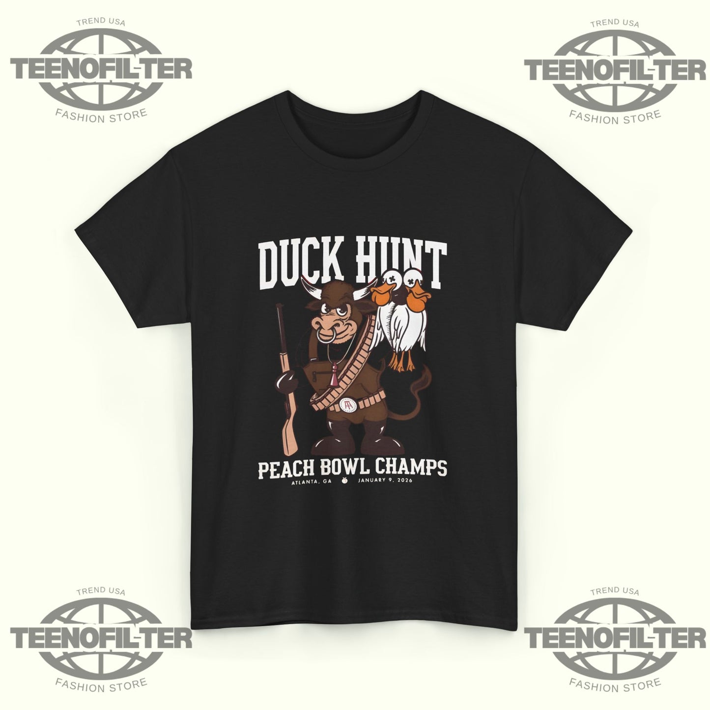Duck Hunt Peach Bowl Champs T-Shirt – Viral Tee for College Football Fans & Duck Hunt Lovers - Tee No Filter