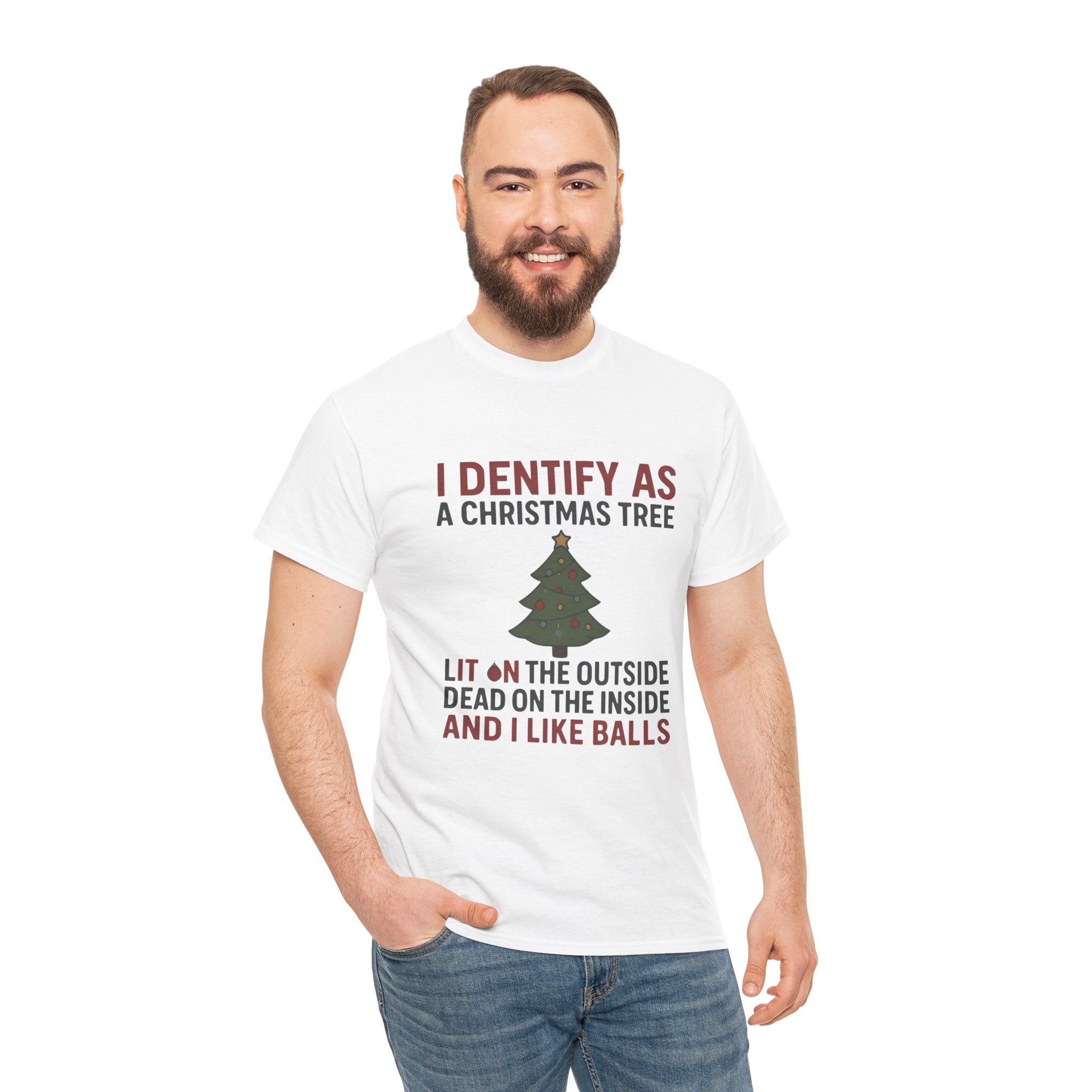 I Identify As A Christmas Tree Lit On The Outside T-shirt