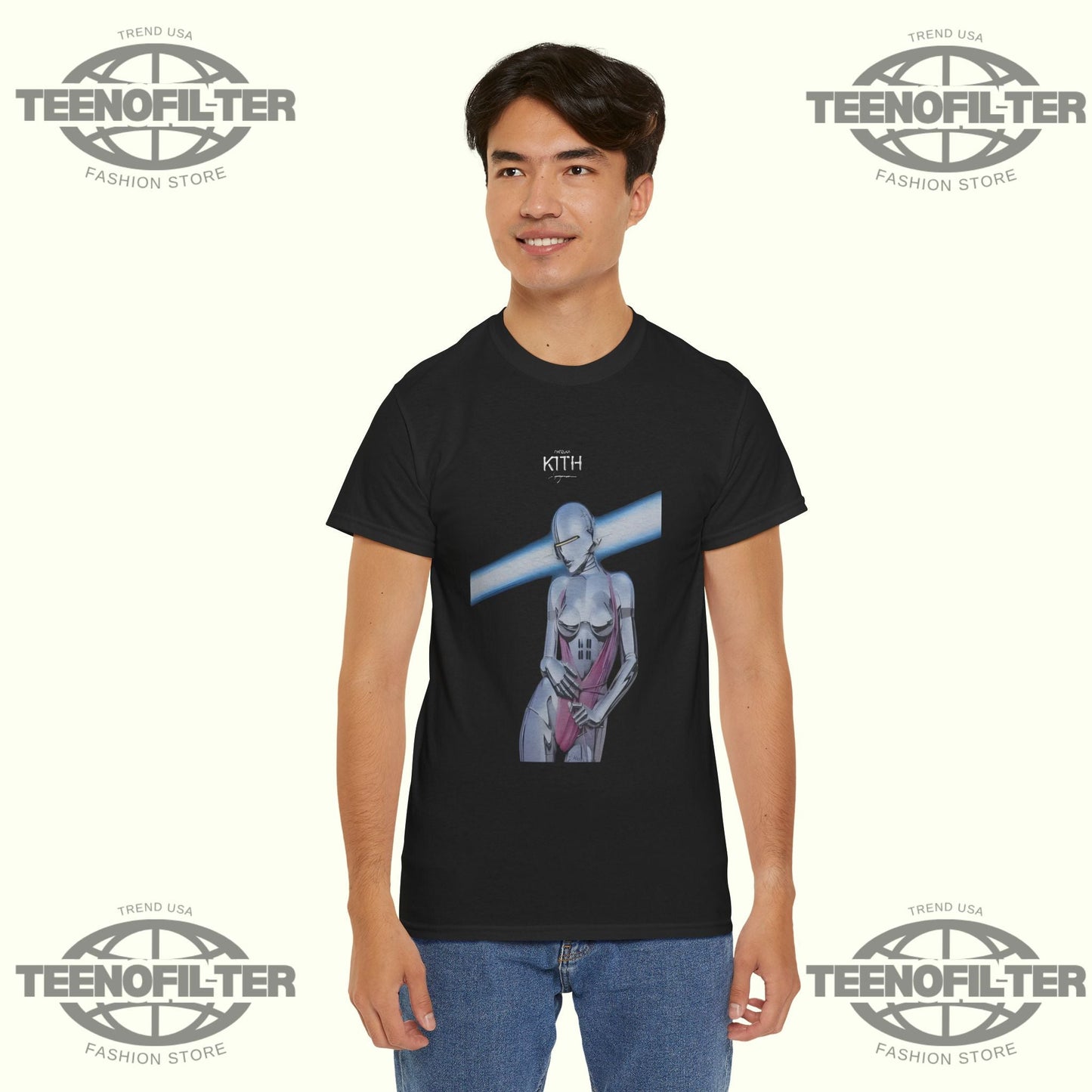Julio Rodriguez Kith T-Shirt – Futuristic Artwear Statement Inspired by Sorayama Aesthetics Printify