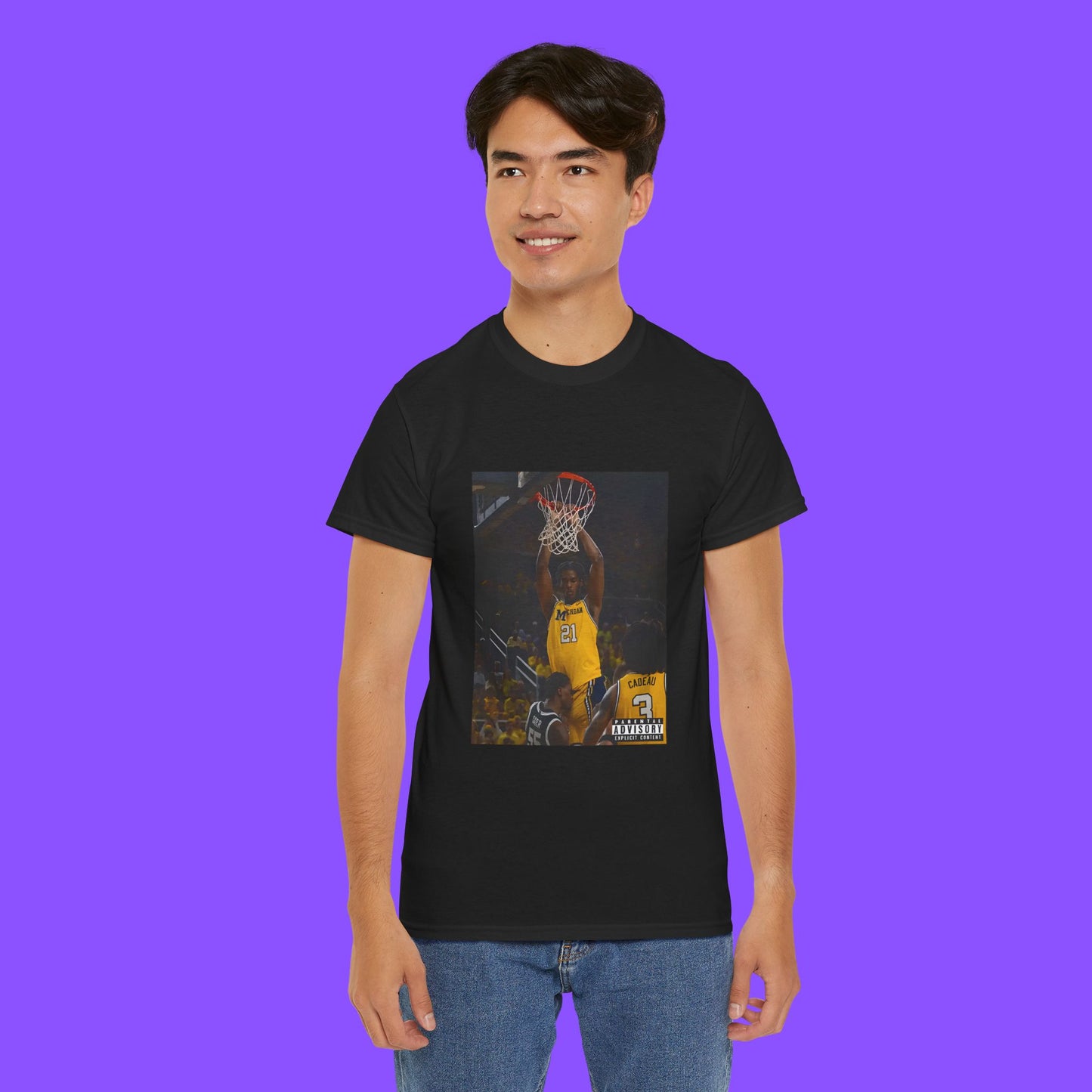 Morez Johnson Jr. Dunk On Carr T-Shirt – Viral Poster Dunk Basketball Graphic Tee Featuring the Iconic In-Game Slam - Tee No Filter
