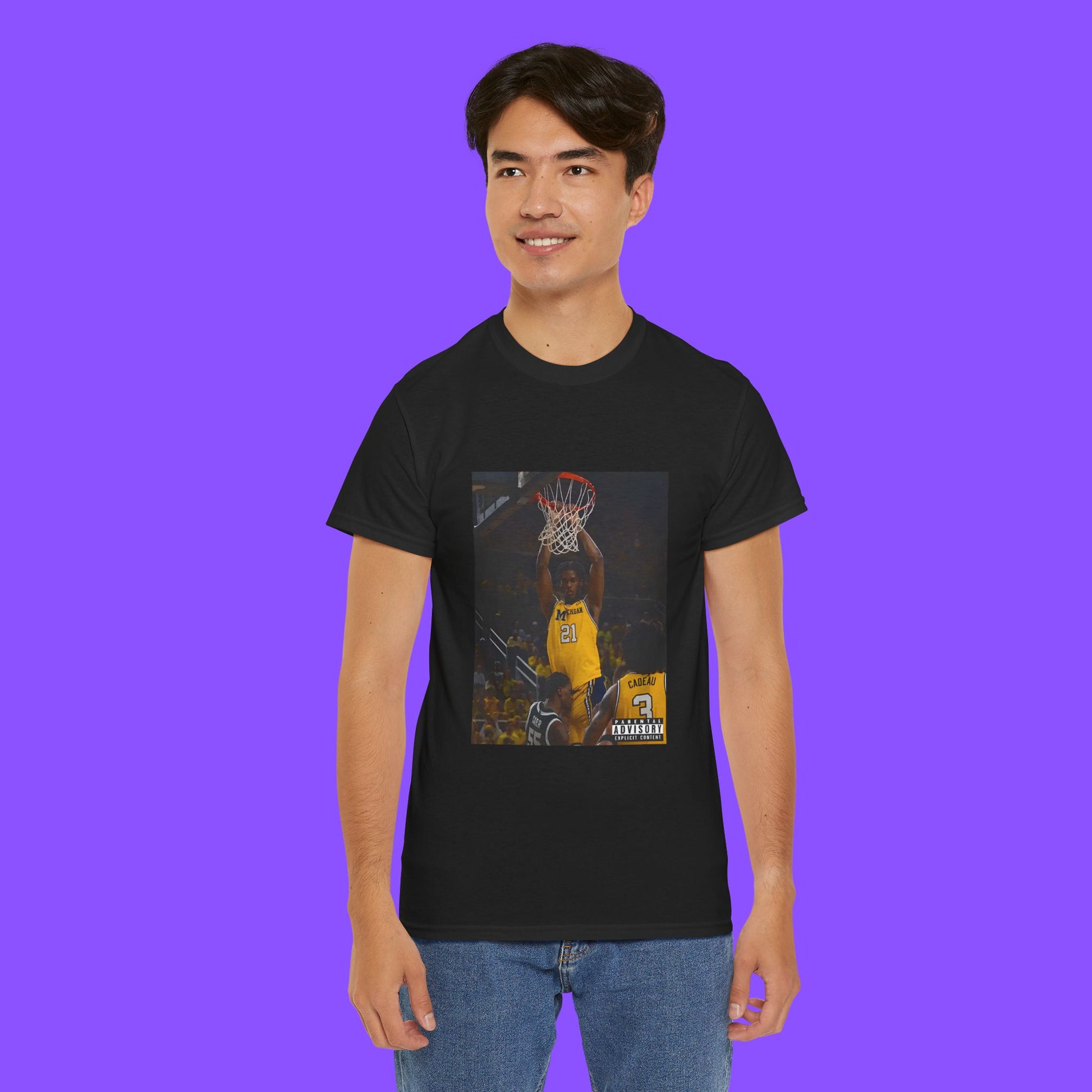 Morez Johnson Jr. Dunk On Carr T-Shirt – Viral Poster Dunk Basketball Graphic Tee Featuring the Iconic In-Game Slam - Tee No Filter