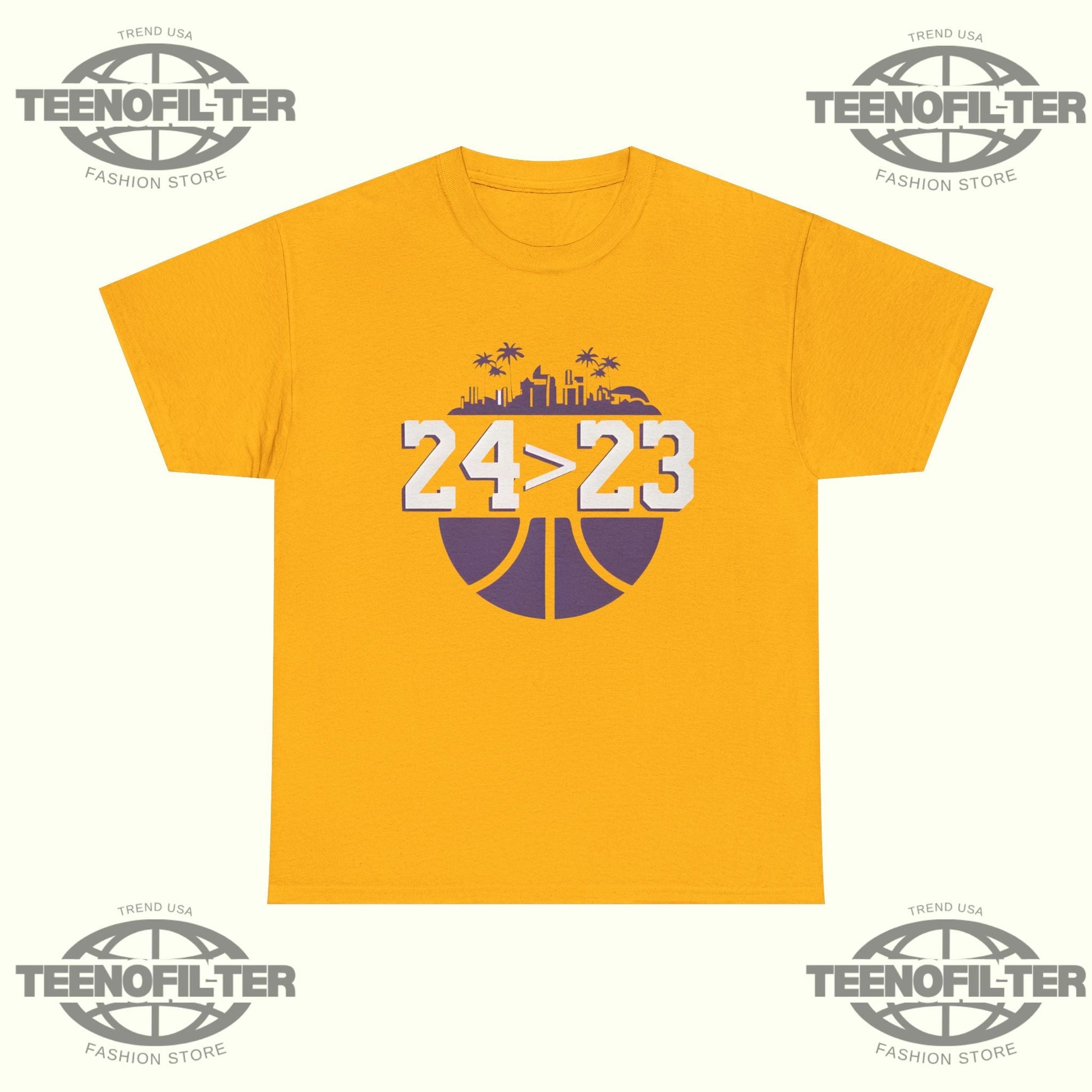 Los Angeles Lakers 24 Over 23 T-Shirt Printify