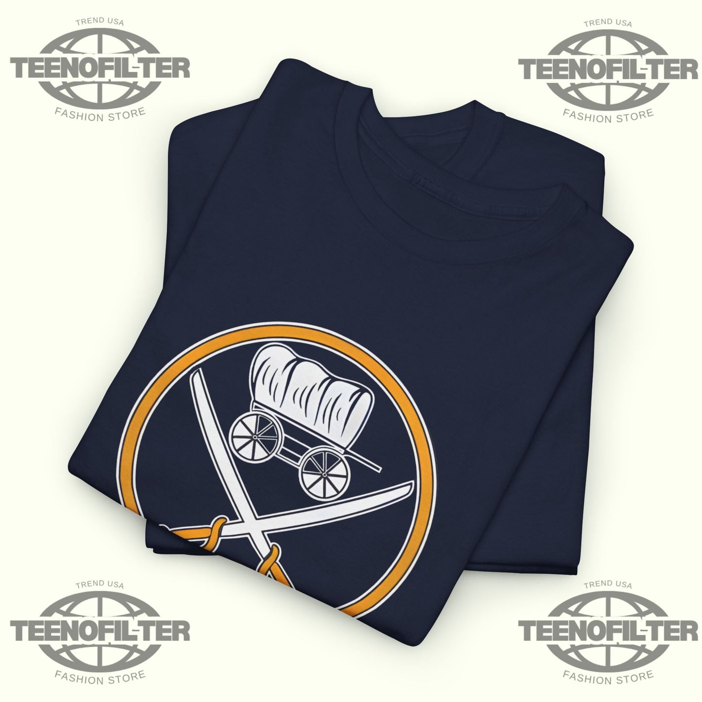 Wagon Buffalo Sabres T-Shirt – Ride the Wagon, Show Your Sabres Pride Printify