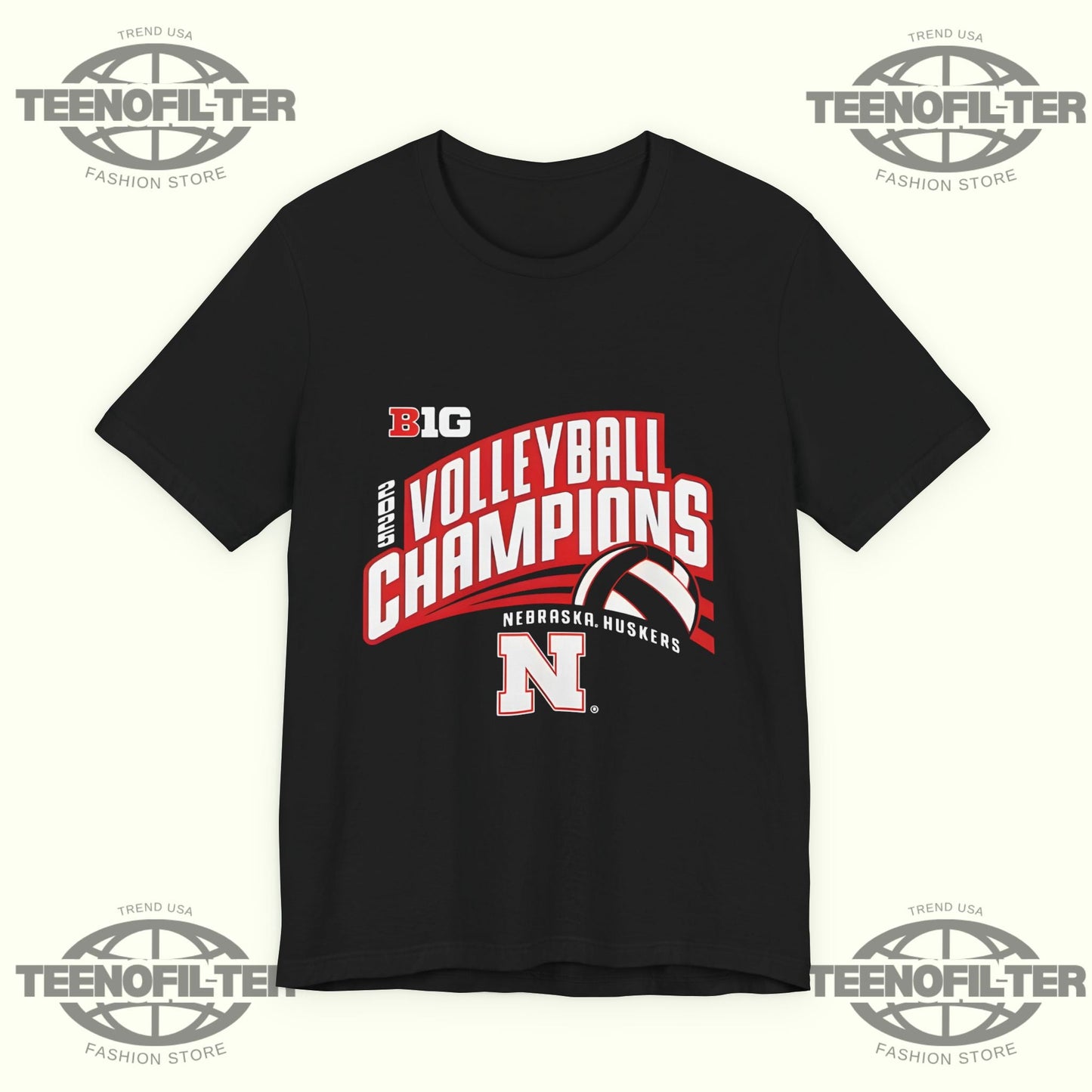 Nebraska Huskers Volleyball Champions 2025 T-Shirt Printify